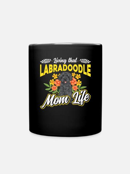 Labradoodle Hund - Tasse einfarbig - Schwarz