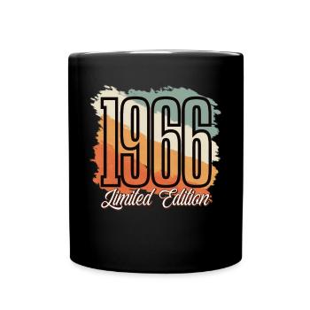 1966 Année de naissance Anniversaire Année de construction Vintage Rétro - Mug uni - noir - Devant