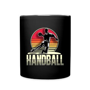 Handball Handballer - Tasse einfarbig - Schwarz - Vorne