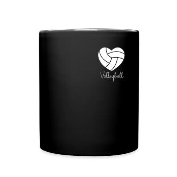 Volleyball - Tasse einfarbig - Schwarz - Vorne