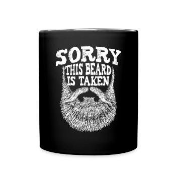 Mens Sorry This Beard Is Taken - Beard Lover & Fac - Mug uni - noir - Devant