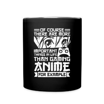 Japanisch lustig gibt es wichtigere Dinge inf - Tasse einfarbig - Schwarz - Vorne