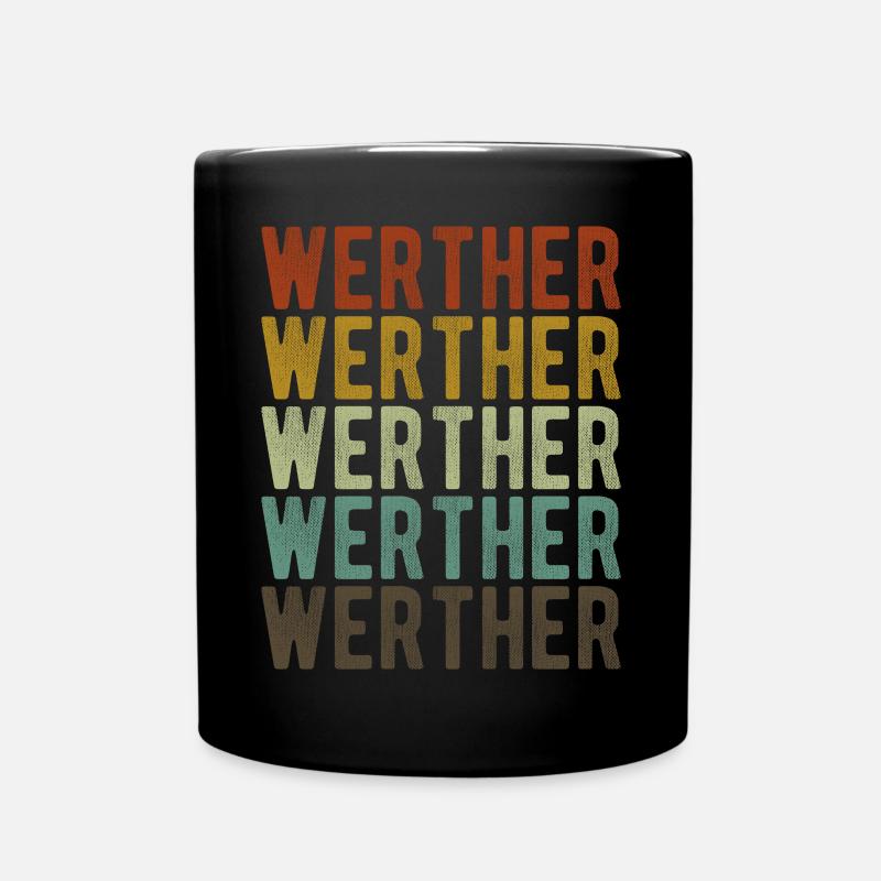 Werther Stadt Retro Vintage - Tasse einfarbig - Schwarz