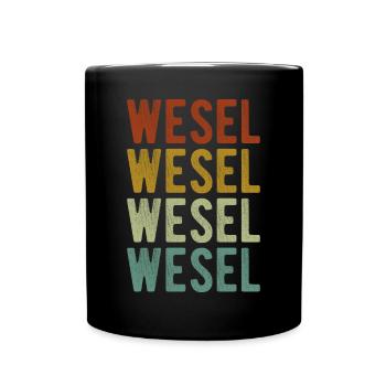 Wesel City Retro Vintage - Full Colour Mug - black - Front