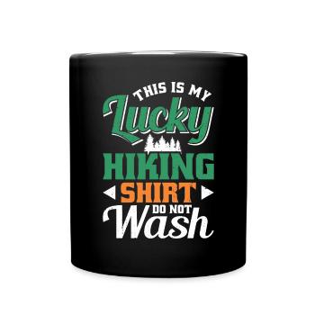C’est mon bonheur de faire de la randonnée et non du lavage - Mug uni - noir - Devant