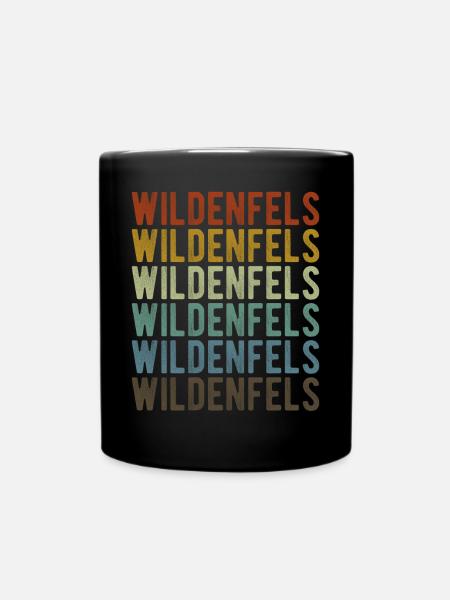 Wildenfels Stadt Retro Vintage - Tasse einfarbig - Schwarz