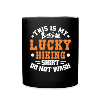C’est mon bonheur de faire de la randonnée et non du lavage - Mug uni - noir - Devant