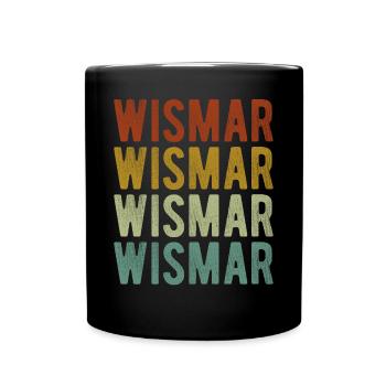 Wismar City Retro Vintage - Full Colour Mug - black - Front