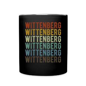 Wittenberg Stadt Retro Vintage - Tasse einfarbig - Schwarz - Vorne