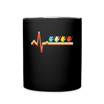 Koala Retro Heartbeat - Full Colour Mug - black - Front