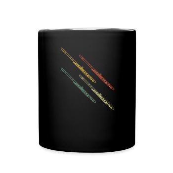 Flute Flute player Flutist - Full Colour Mug - black - Front