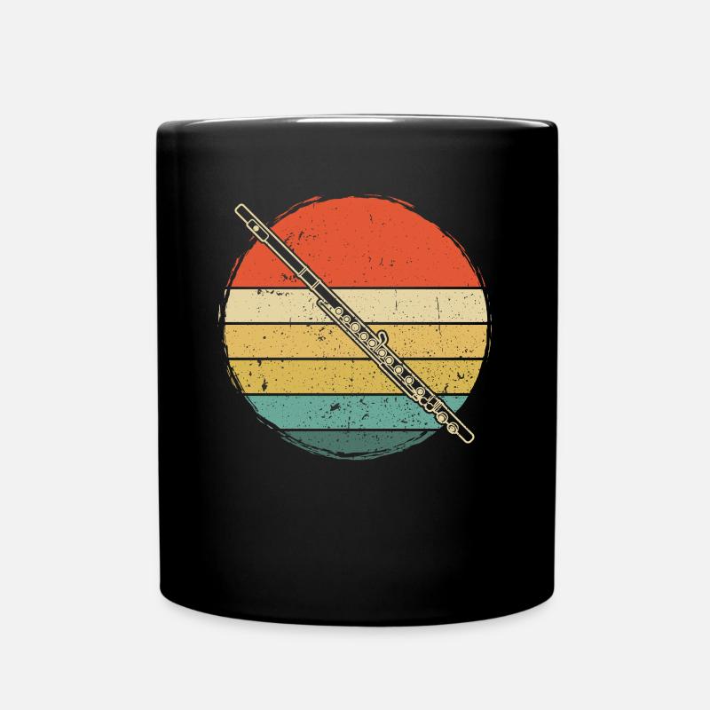 Querflöte Querflötenspieler Querflötist - Tasse einfarbig - Schwarz