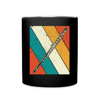 Flute Flute player Flutist - Full Colour Mug - black - Front