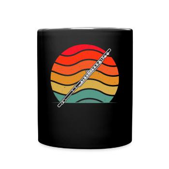 Flute Flute player Flutist - Full Colour Mug - black - Front