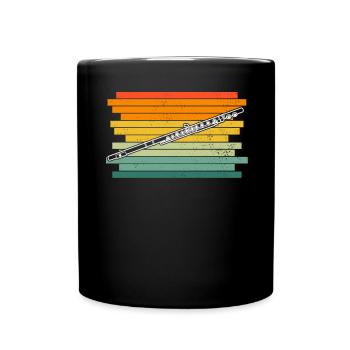 Flute Flute player Flutist - Full Colour Mug - black - Front