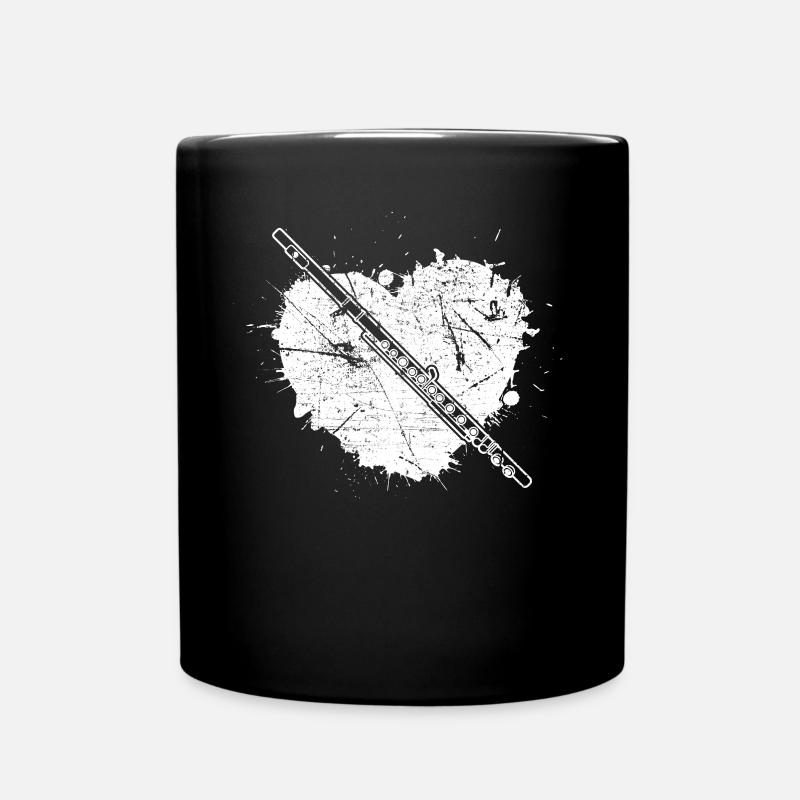 Querflöte Querflötenspieler Querflötist - Tasse einfarbig - Schwarz