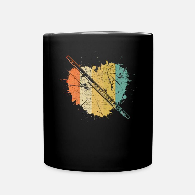 Querflöte Querflötenspieler Querflötist - Tasse einfarbig - Schwarz