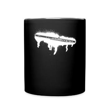 Flute Flute player Flutist - Full Colour Mug - black - Front