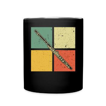 Flute Flute player Flutist - Full Colour Mug - black - Front