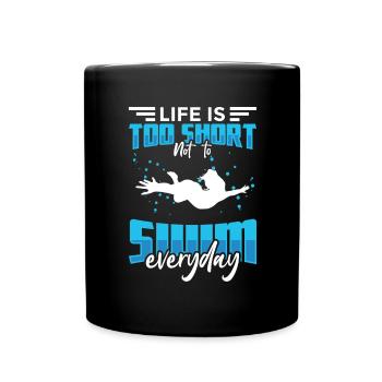 Dictons motivants sur la natation - Mug uni - noir - Devant