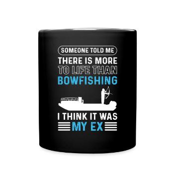 Fischfischfischfischfischfisch -Bogenjäger Fisch - Tasse einfarbig - Schwarz - Vorne