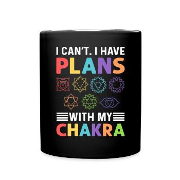 Je ne peux pas. J’ai des projets avec mon chakra. - Mug uni - noir - Devant