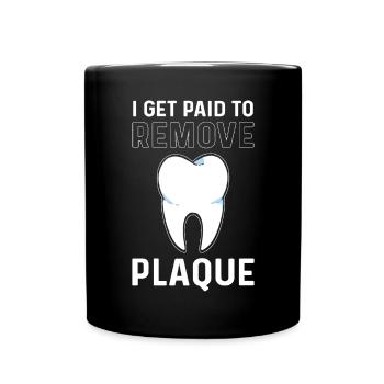 Je suis payé pour enlever la plaque. - Mug uni - noir - Devant