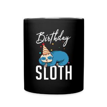 Faultier Liebhaber Faultier Geschenk - Tasse einfarbig - Schwarz - Vorne
