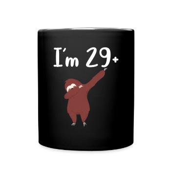 Faultier Liebhaber Faultier Geschenk - Tasse einfarbig - Schwarz - Vorne