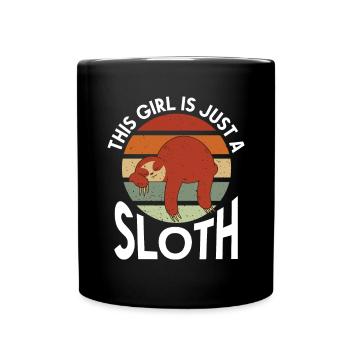 Faultier Liebhaber Faultier Geschenk - Tasse einfarbig - Schwarz - Vorne