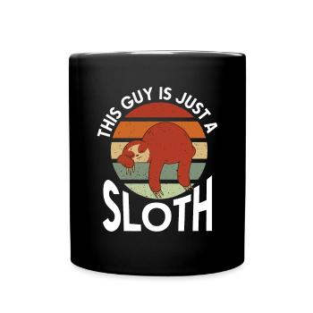 Faultier Liebhaber Faultier Geschenk - Tasse einfarbig - Schwarz - Vorne