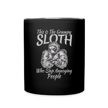 Faultier Liebhaber Faultier Geschenk - Tasse einfarbig - Schwarz - Vorne
