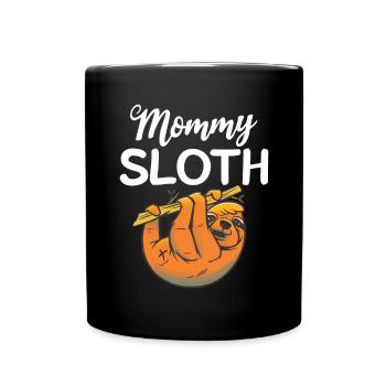 Faultier Liebhaber Faultier Geschenk - Tasse einfarbig - Schwarz - Vorne
