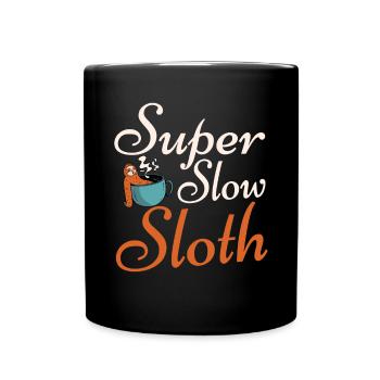 Faultier Liebhaber Faultier Geschenk - Tasse einfarbig - Schwarz - Vorne