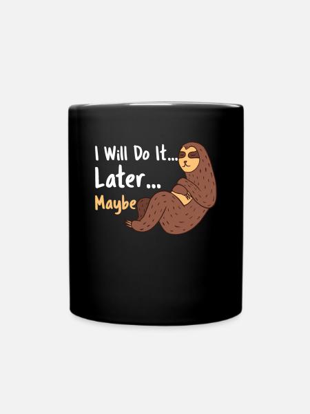 Sloth Lover Sloth Cadeau - Mug uni - noir