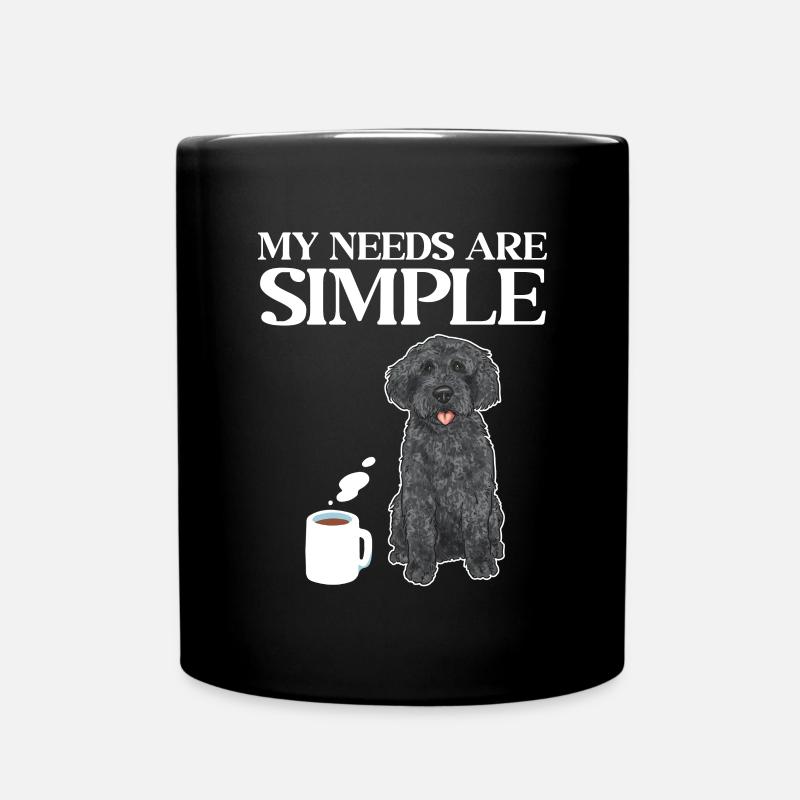 Labradoodle Hund - Tasse einfarbig - Schwarz