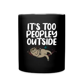 Faultier Liebhaber Faultier Geschenk - Tasse einfarbig - Schwarz - Vorne