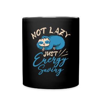 Faultier Liebhaber Faultier Geschenk - Tasse einfarbig - Schwarz - Vorne
