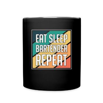 Manger du sommeil Barman Repeat Shirt - Mug uni - noir - Devant