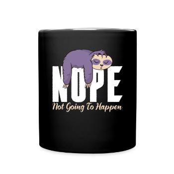 Faultier Liebhaber Faultier Geschenk - Tasse einfarbig - Schwarz - Vorne