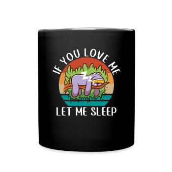 Faultier Liebhaber Faultier Geschenk - Tasse einfarbig - Schwarz - Vorne