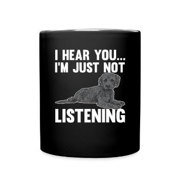 Labradoodle Dog - Full Colour Mug - black - Front