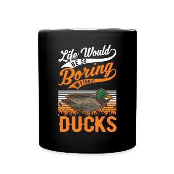 Duck lover gift duck breeder - Full Colour Mug - black - Front