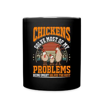 Poulets Élevage de poulets Éleveur de poulet - Mug uni - noir - Devant