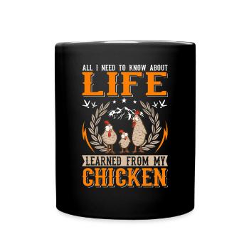 Poulets Élevage de poulets Éleveur de poulet - Mug uni - noir - Devant