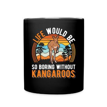Kangourou australien Kangourou australien - Mug uni - noir - Devant