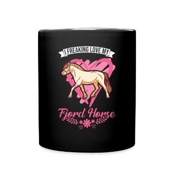 Fjord Horse Norwegian Horse Fjord Horse - Full Colour Mug - black - Front