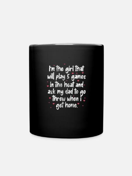 Softball - Tasse einfarbig - Schwarz