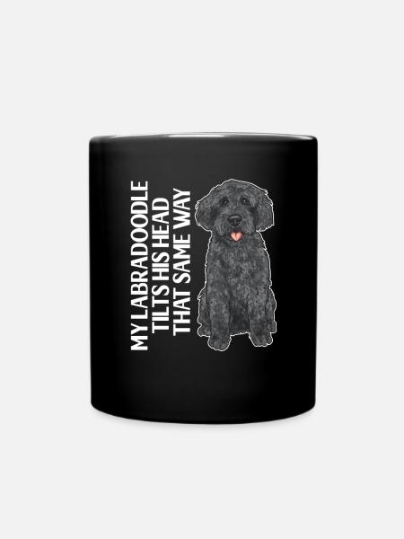 Labradoodle Hund - Tasse einfarbig - Schwarz