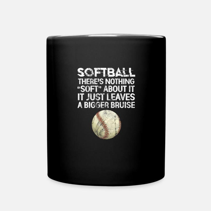 Softball - Tasse einfarbig - Schwarz